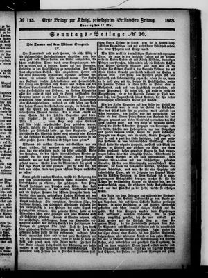 Königlich privilegirte Berlinische Zeitung von Staats- und gelehrten Sachen on May 17, 1868