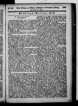 Königlich privilegirte Berlinische Zeitung von Staats- und gelehrten Sachen on May 31, 1868