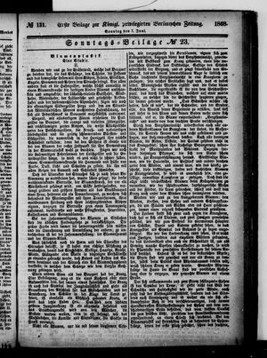Königlich privilegirte Berlinische Zeitung von Staats- und gelehrten Sachen vom 07.06.1868
