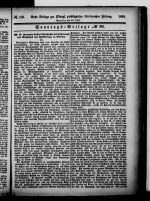 Königlich privilegirte Berlinische Zeitung von Staats- und gelehrten Sachen vom 26.07.1868