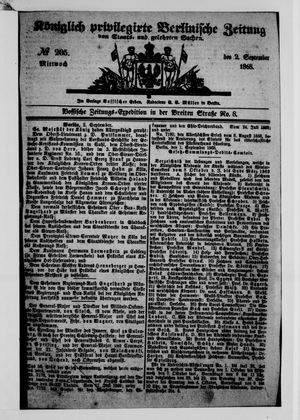 Königlich privilegirte Berlinische Zeitung von Staats- und gelehrten Sachen on Sep 2, 1868