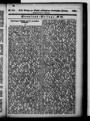 Königlich privilegirte Berlinische Zeitung von Staats- und gelehrten Sachen vom 18.10.1868