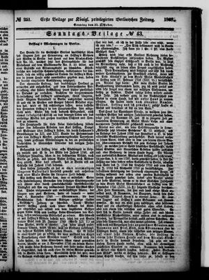 Königlich privilegirte Berlinische Zeitung von Staats- und gelehrten Sachen vom 25.10.1868