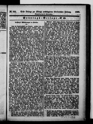 Königlich privilegirte Berlinische Zeitung von Staats- und gelehrten Sachen on Nov 8, 1868
