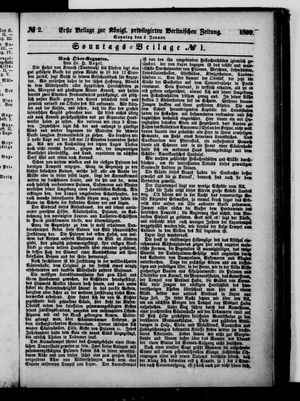 Königlich privilegirte Berlinische Zeitung von Staats- und gelehrten Sachen on Jan 3, 1869