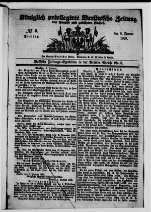 Königlich privilegirte Berlinische Zeitung von Staats- und gelehrten Sachen vom 08.01.1869