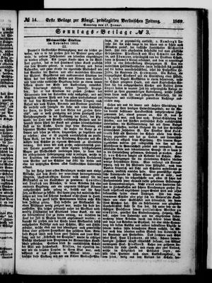 Königlich privilegirte Berlinische Zeitung von Staats- und gelehrten Sachen on Jan 17, 1869