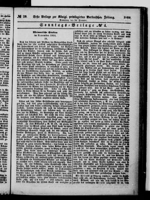 Königlich privilegirte Berlinische Zeitung von Staats- und gelehrten Sachen vom 24.01.1869
