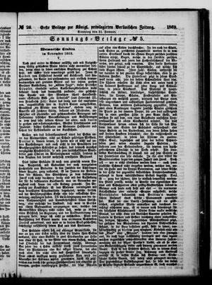 Königlich privilegirte Berlinische Zeitung von Staats- und gelehrten Sachen vom 31.01.1869