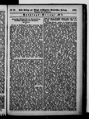 Königlich privilegirte Berlinische Zeitung von Staats- und gelehrten Sachen on Feb 28, 1869