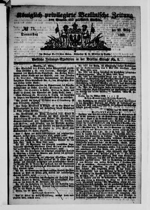 Königlich privilegirte Berlinische Zeitung von Staats- und gelehrten Sachen on Mar 25, 1869