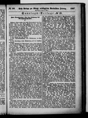 Königlich privilegirte Berlinische Zeitung von Staats- und gelehrten Sachen vom 09.05.1869