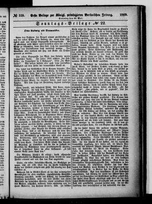Königlich privilegirte Berlinische Zeitung von Staats- und gelehrten Sachen on May 30, 1869