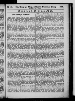 Königlich privilegirte Berlinische Zeitung von Staats- und gelehrten Sachen vom 06.06.1869