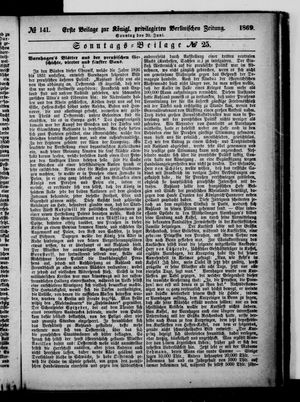 Königlich privilegirte Berlinische Zeitung von Staats- und gelehrten Sachen vom 20.06.1869