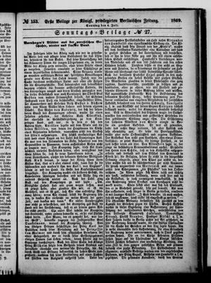Königlich privilegirte Berlinische Zeitung von Staats- und gelehrten Sachen on Jul 4, 1869