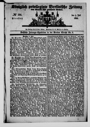 Königlich privilegirte Berlinische Zeitung von Staats- und gelehrten Sachen on Jul 6, 1869