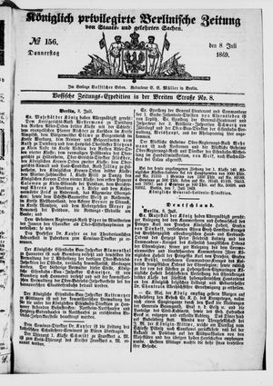 Königlich privilegirte Berlinische Zeitung von Staats- und gelehrten Sachen on Jul 8, 1869