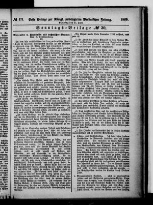 Königlich privilegirte Berlinische Zeitung von Staats- und gelehrten Sachen on Jul 25, 1869