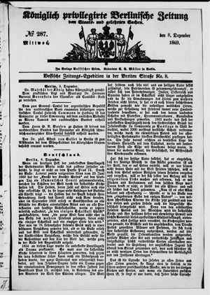Königlich privilegirte Berlinische Zeitung von Staats- und gelehrten Sachen on Dec 8, 1869