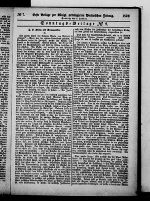 Königlich privilegirte Berlinische Zeitung von Staats- und gelehrten Sachen on Jan 9, 1870