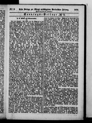 Königlich privilegirte Berlinische Zeitung von Staats- und gelehrten Sachen vom 16.01.1870