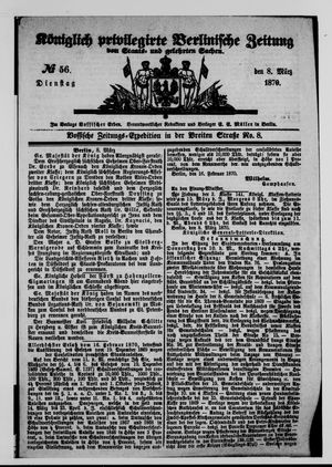 Königlich privilegirte Berlinische Zeitung von Staats- und gelehrten Sachen vom 08.03.1870
