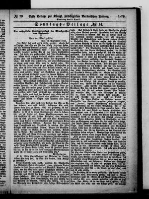 Königlich privilegirte Berlinische Zeitung von Staats- und gelehrten Sachen on Apr 3, 1870