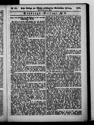 Königlich privilegirte Berlinische Zeitung von Staats- und gelehrten Sachen vom 01.05.1870