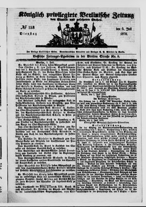 Königlich privilegirte Berlinische Zeitung von Staats- und gelehrten Sachen vom 05.07.1870