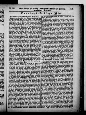 Königlich privilegirte Berlinische Zeitung von Staats- und gelehrten Sachen vom 04.09.1870