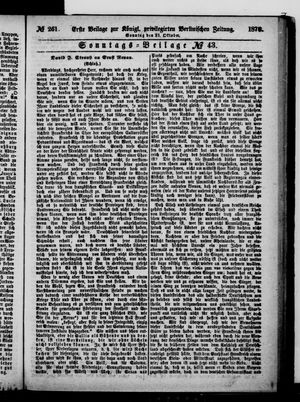 Königlich privilegirte Berlinische Zeitung von Staats- und gelehrten Sachen vom 23.10.1870