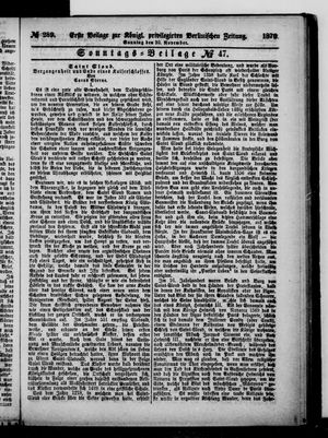 Königlich privilegirte Berlinische Zeitung von Staats- und gelehrten Sachen vom 20.11.1870