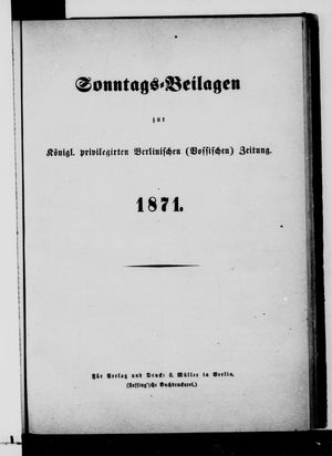 Königlich privilegirte Berlinische Zeitung von Staats- und gelehrten Sachen on Jan 1, 1871