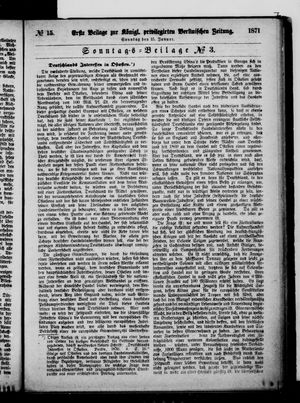 Königlich privilegirte Berlinische Zeitung von Staats- und gelehrten Sachen vom 15.01.1871