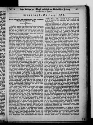 Königlich privilegirte Berlinische Zeitung von Staats- und gelehrten Sachen vom 29.01.1871