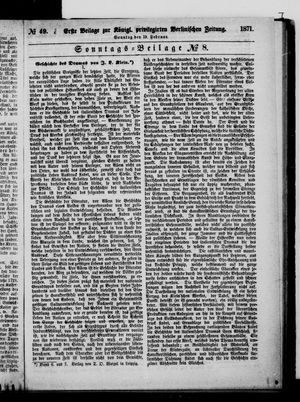 Königlich privilegirte Berlinische Zeitung von Staats- und gelehrten Sachen vom 19.02.1871