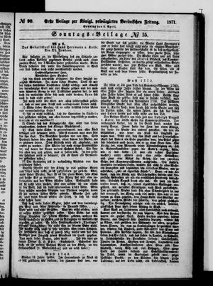 Königlich privilegirte Berlinische Zeitung von Staats- und gelehrten Sachen vom 09.04.1871