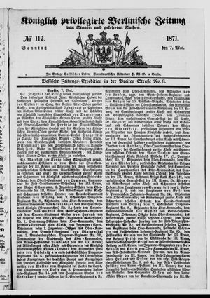 Königlich privilegirte Berlinische Zeitung von Staats- und gelehrten Sachen vom 07.05.1871