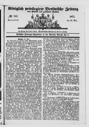 Königlich privilegirte Berlinische Zeitung von Staats- und gelehrten Sachen vom 20.05.1871