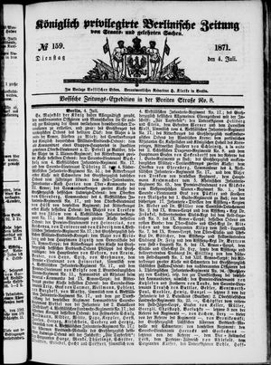 Königlich privilegirte Berlinische Zeitung von Staats- und gelehrten Sachen vom 04.07.1871