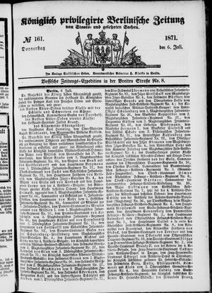 Königlich privilegirte Berlinische Zeitung von Staats- und gelehrten Sachen vom 06.07.1871