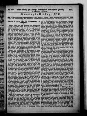 Königlich privilegirte Berlinische Zeitung von Staats- und gelehrten Sachen on Oct 1, 1871