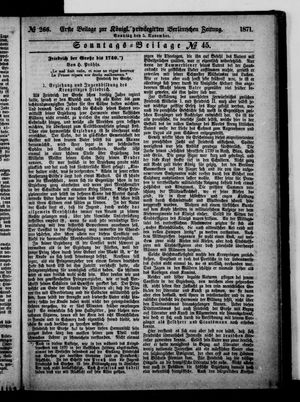 Königlich privilegirte Berlinische Zeitung von Staats- und gelehrten Sachen vom 05.11.1871