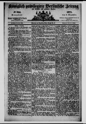Königlich privilegirte Berlinische Zeitung von Staats- und gelehrten Sachen vom 09.12.1871