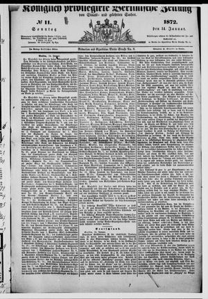 Königlich privilegirte Berlinische Zeitung von Staats- und gelehrten Sachen vom 14.01.1872