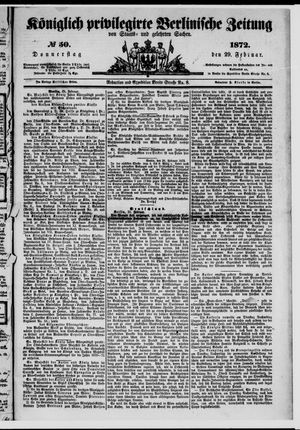 Königlich privilegirte Berlinische Zeitung von Staats- und gelehrten Sachen on Feb 29, 1872