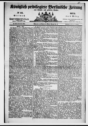 Königlich privilegirte Berlinische Zeitung von Staats- und gelehrten Sachen on Mar 6, 1872