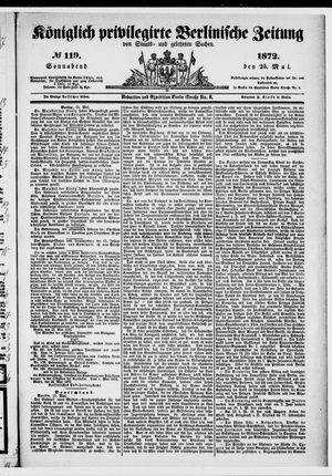 Königlich privilegirte Berlinische Zeitung von Staats- und gelehrten Sachen vom 25.05.1872