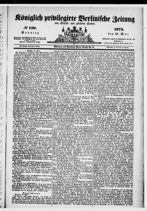 Königlich privilegirte Berlinische Zeitung von Staats- und gelehrten Sachen vom 26.05.1872